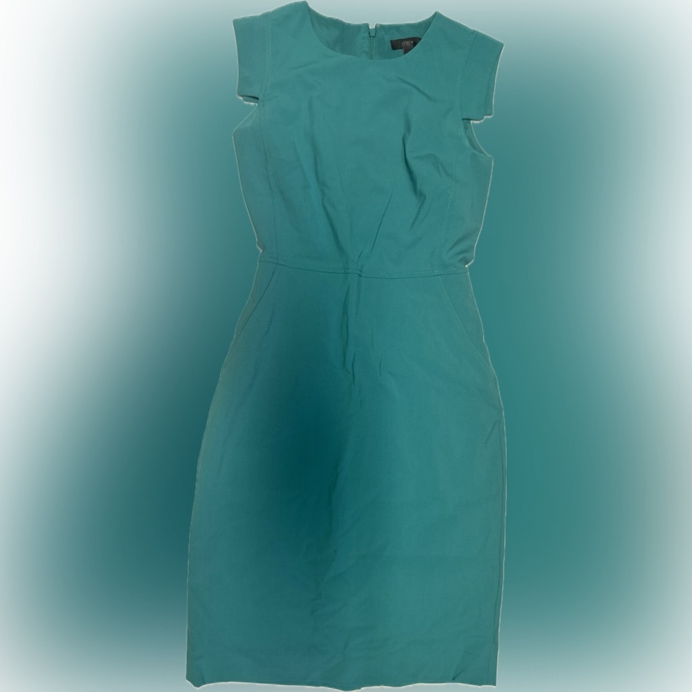J. Crew Green Midi Resume Dress | Sz 00